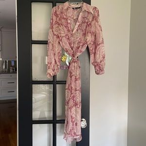 Zara sheer dress with or without tie around waist
